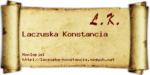 Laczuska Konstancia névjegykártya